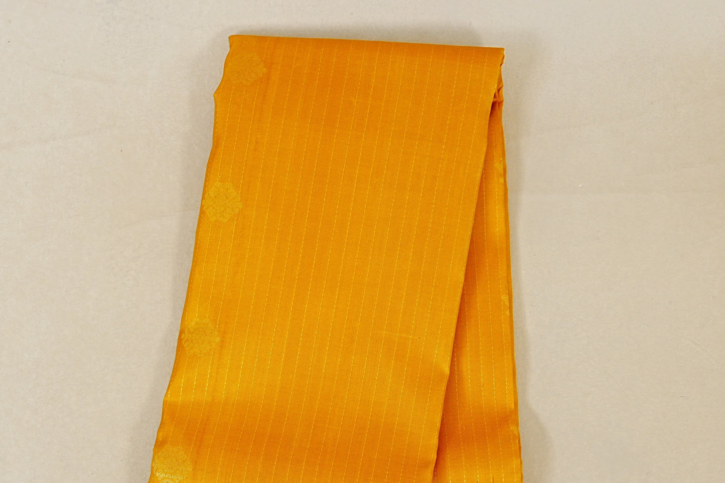 Mango Yellow Light weight Kanchipuram Silk Saree body zoom