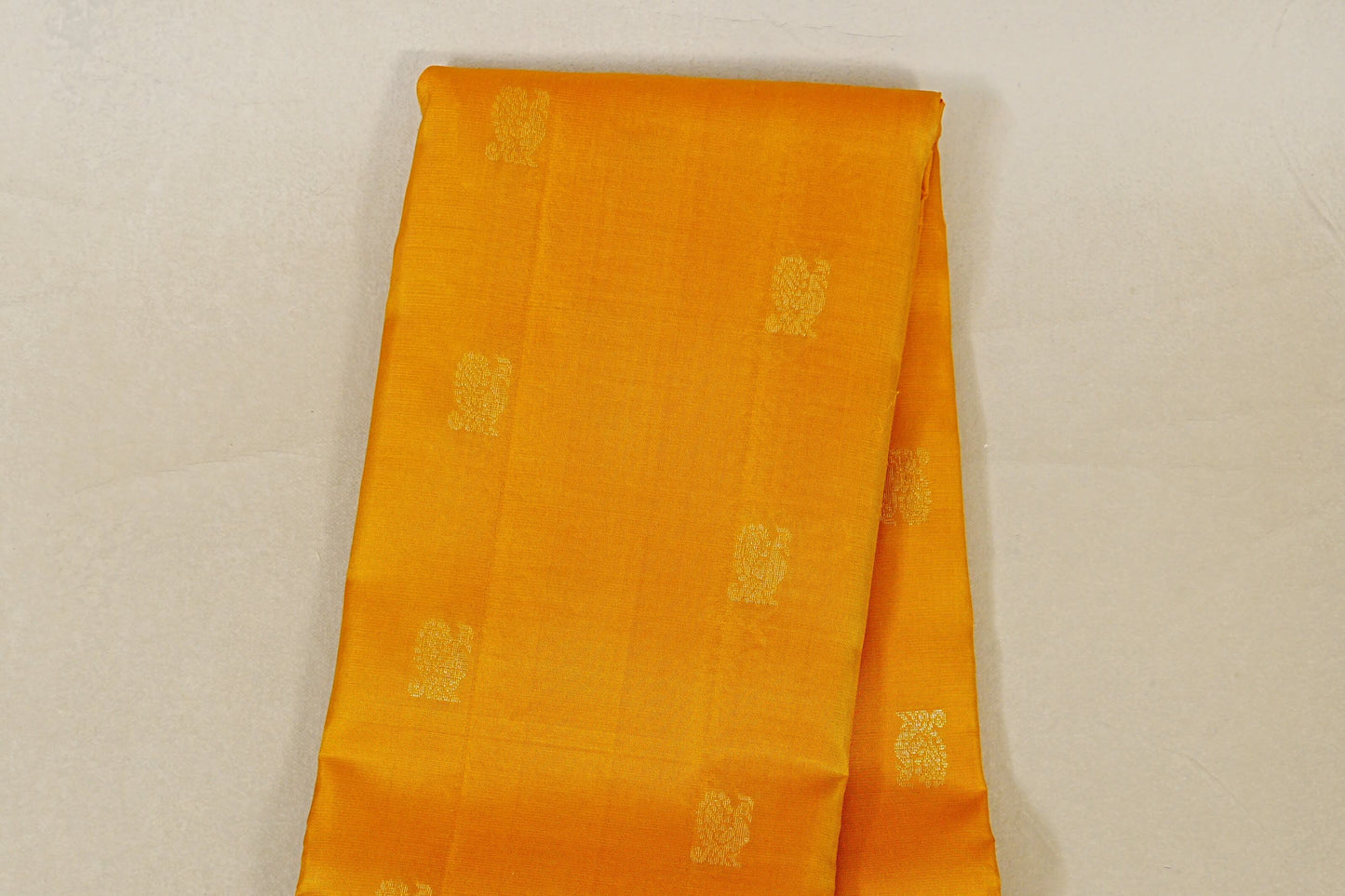 Mango Yellow Light weight Kanchipuram Silk Saree  body zoom