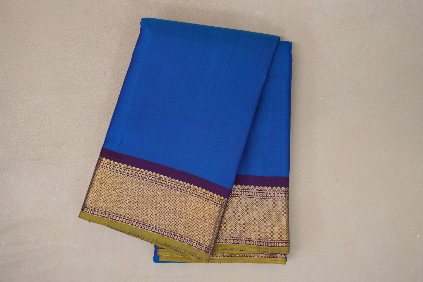Classic Blue with deep violet Vintage Kanjivaram Silk Saree by Shreenivas Silks PSSR019681