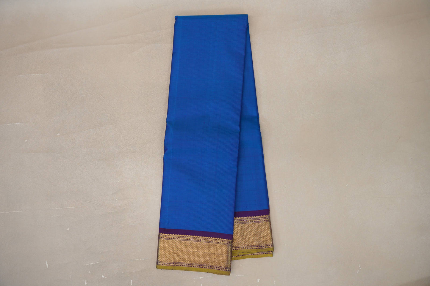 Classic Blue with deep violet Vintage Kanjivaram Silk Saree by Shreenivas Silks PSSR019681