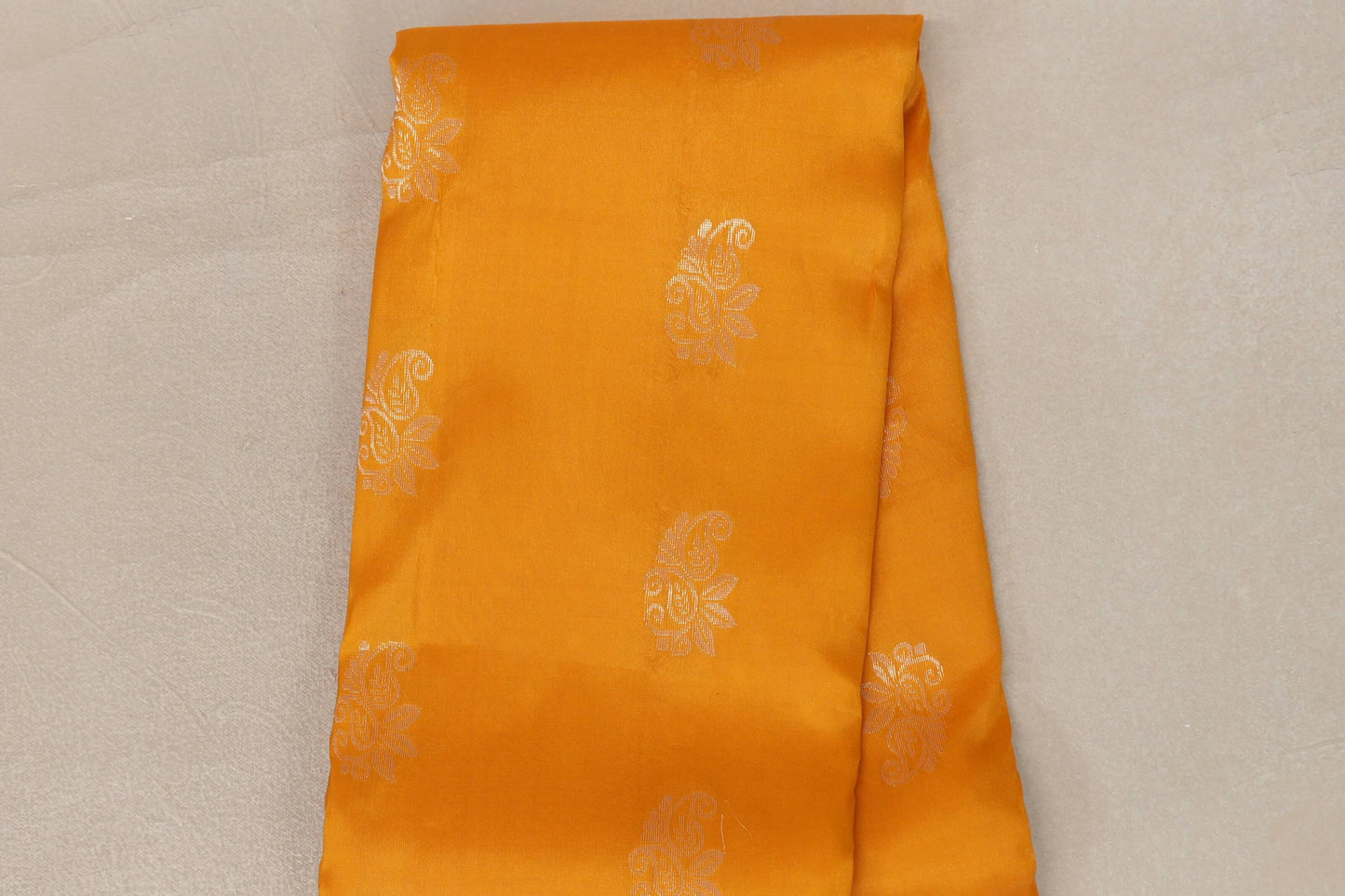 Mango yellow with Rani Pink borders Light Weight Kanchipuram Silk Saree  body