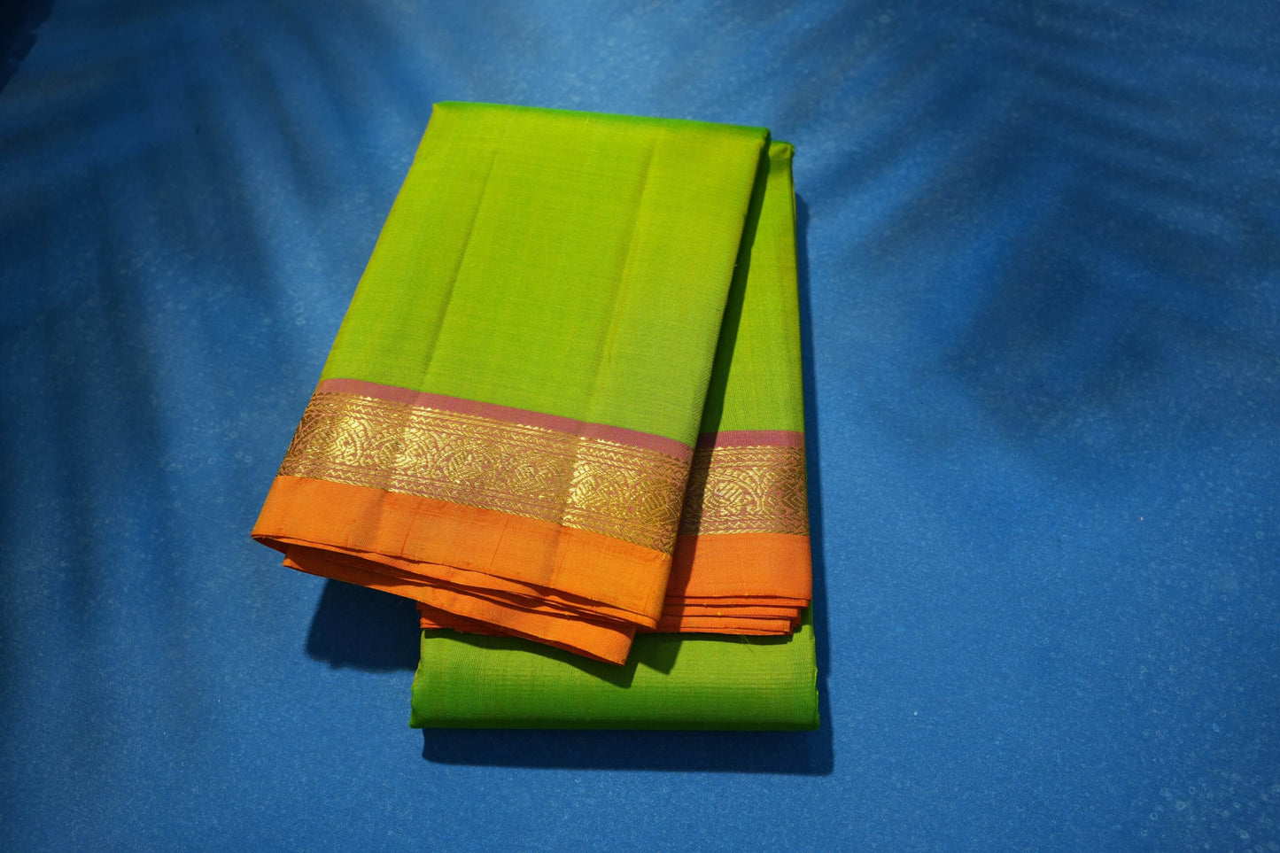 Lemon green vintage kanchipuram silk saree