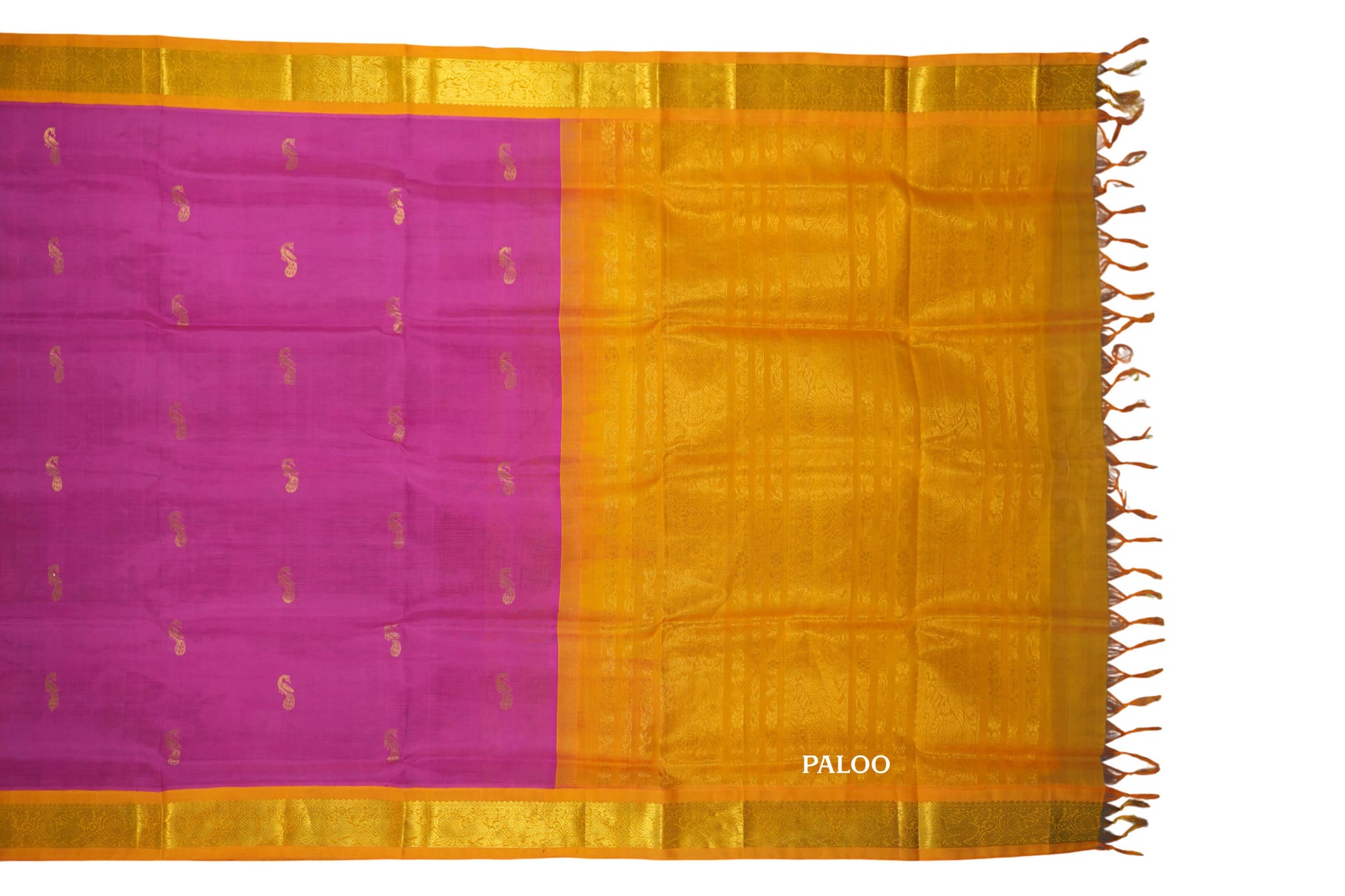 vintage silk cotton saree paloo