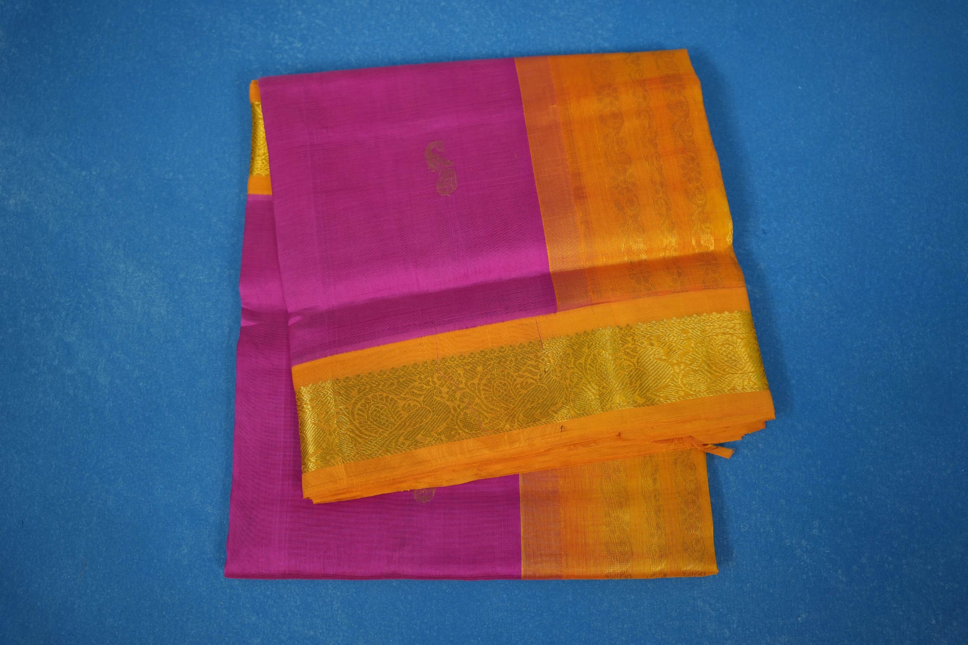 Pink vintage silk cotton saree