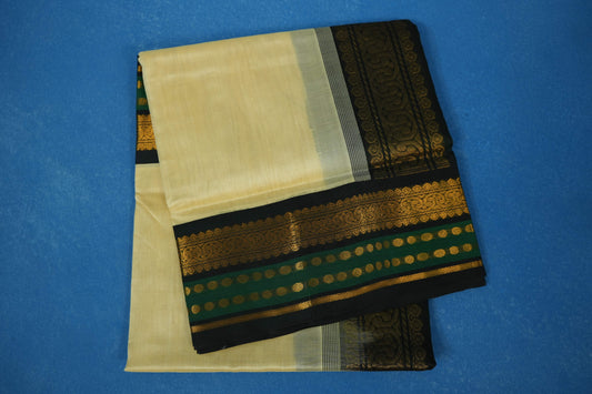 Off white vintage silk cotton saree