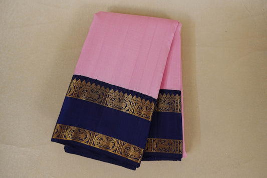 folded Light Pink  Kanjivaram Silk Saree 