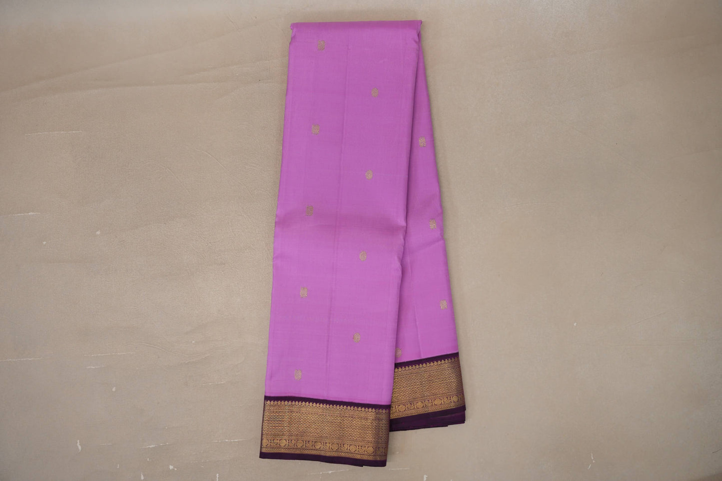 Online Lavender Pink with Deep Purple Borders Vintage Kanjivaram Silk Saree