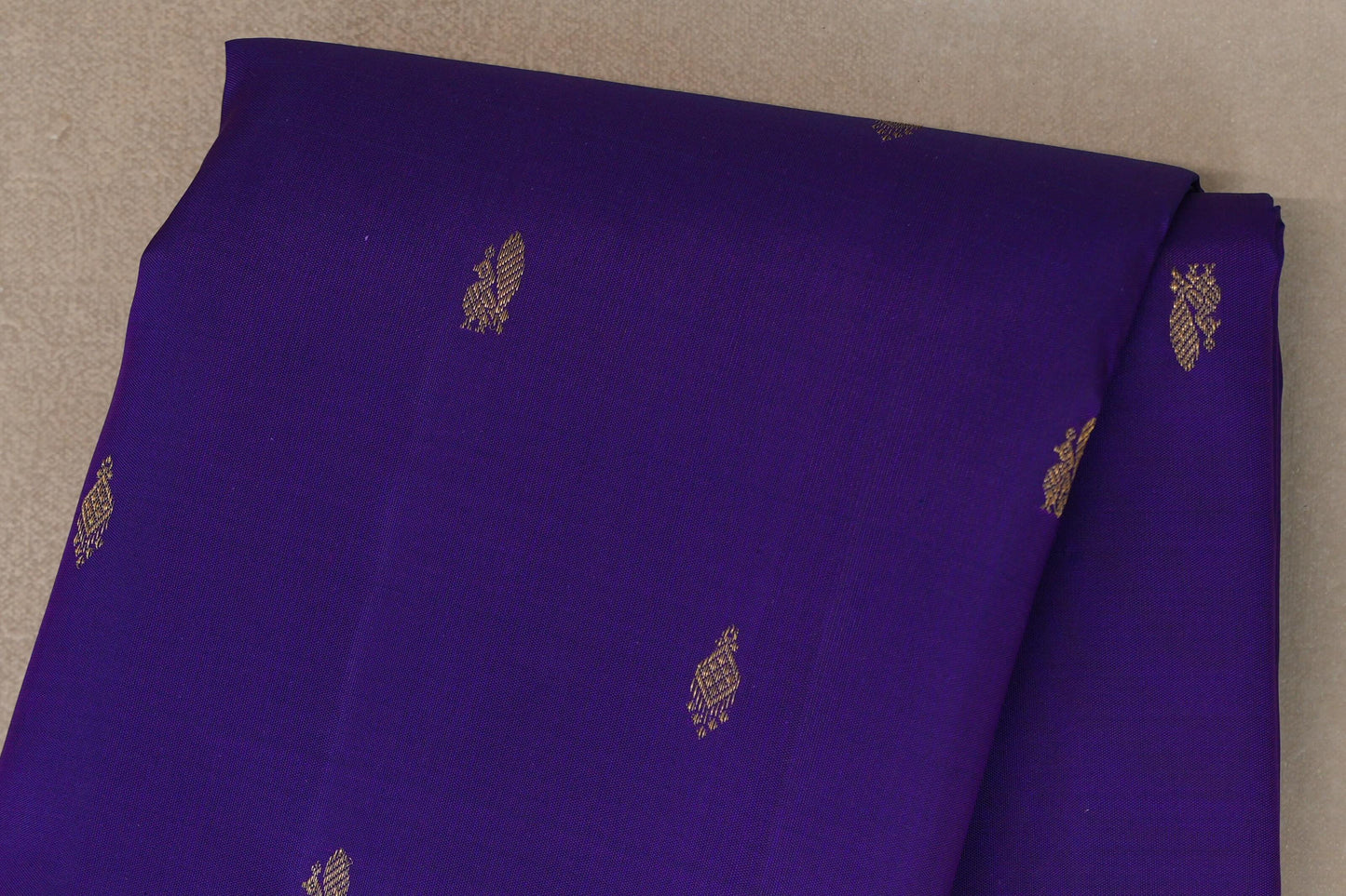 Indigo Violet Vintage Kanjivaram Silk Saree body