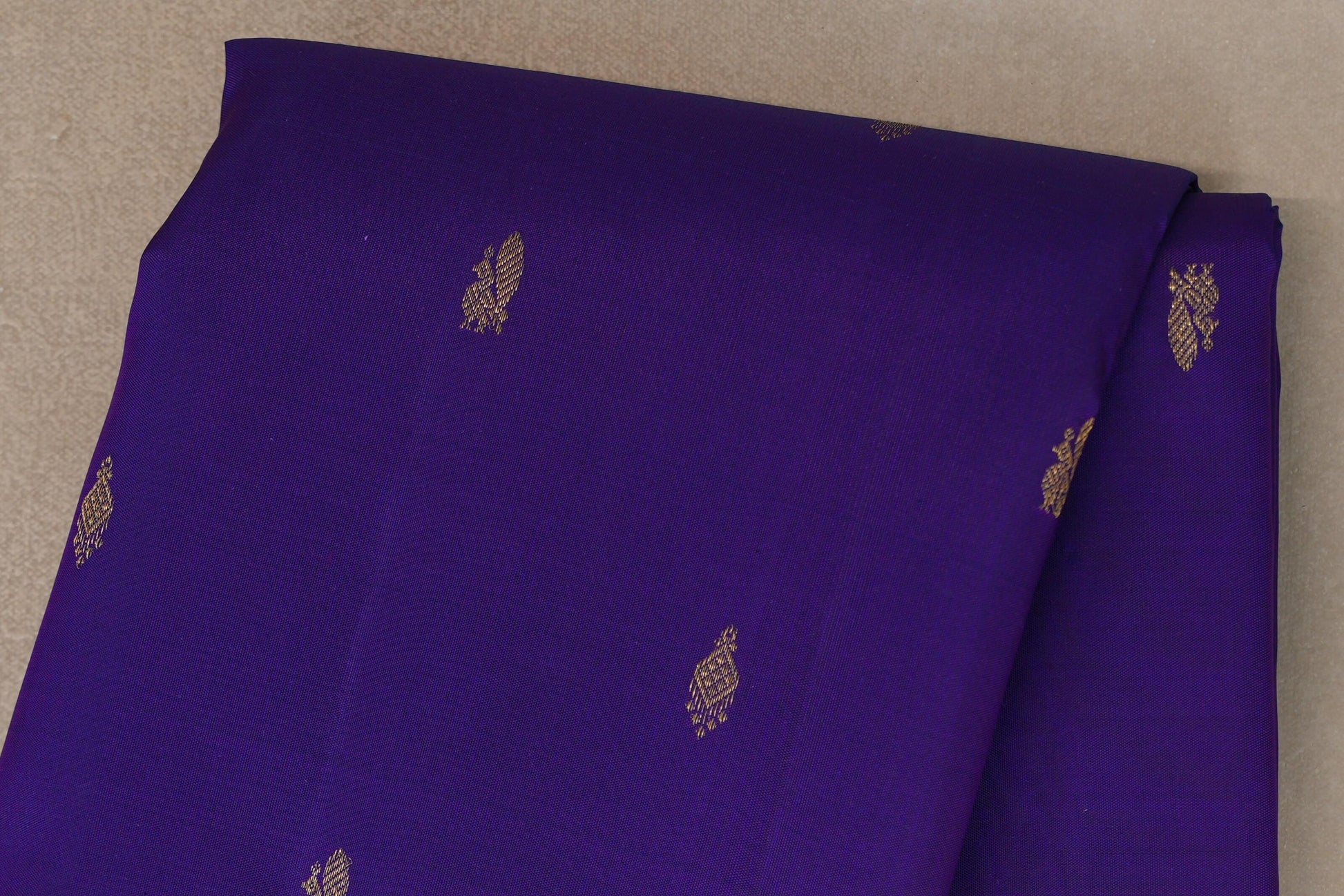 Indigo Violet Vintage Kanjivaram Silk Saree body