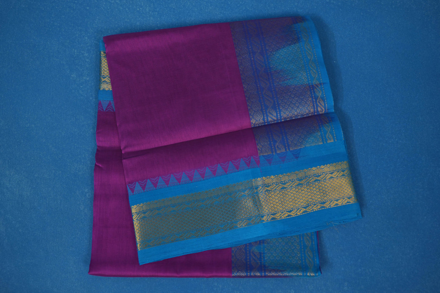 Magenta vintage silk cotton saree