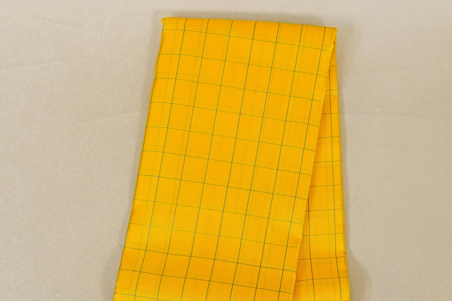 Bright Yellow Light Weight Kanchipuram Silk Saree body zoom