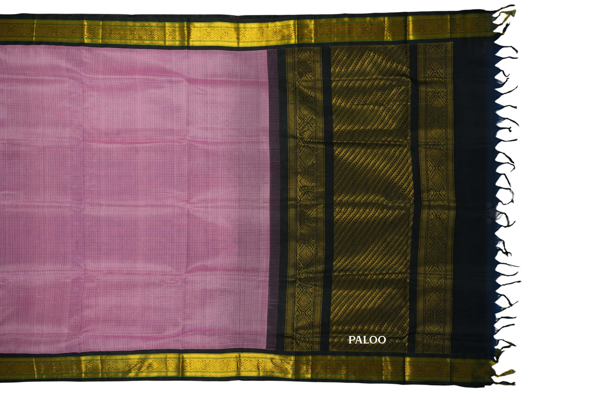 vintage silk cotton saree paloo