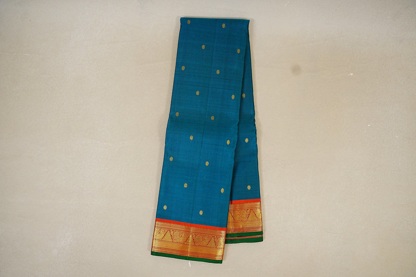 Bluish Green Vintage Kanjivaram Silk Saree online