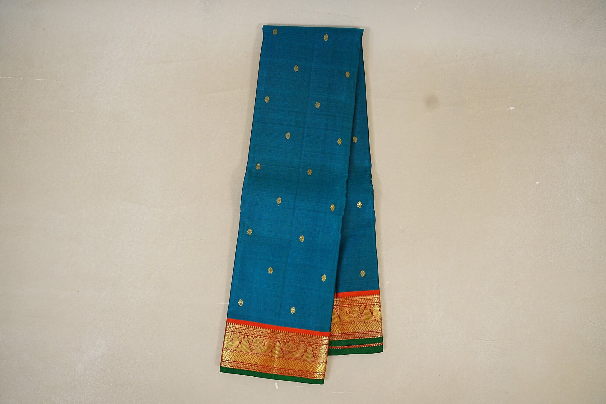 Bluish Green Vintage Kanjivaram Silk Saree online