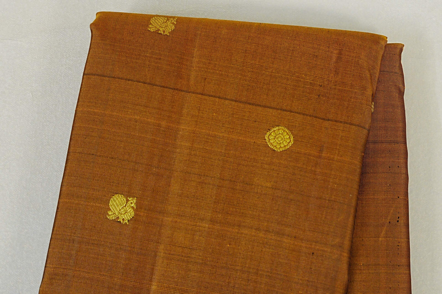 Antique Mustard with Brown Vintage Kanjivaram Silk Sareebody zoom