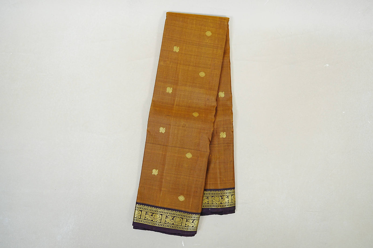 Antique Mustard with Brown Vintage Kanjivaram Silk Saree online