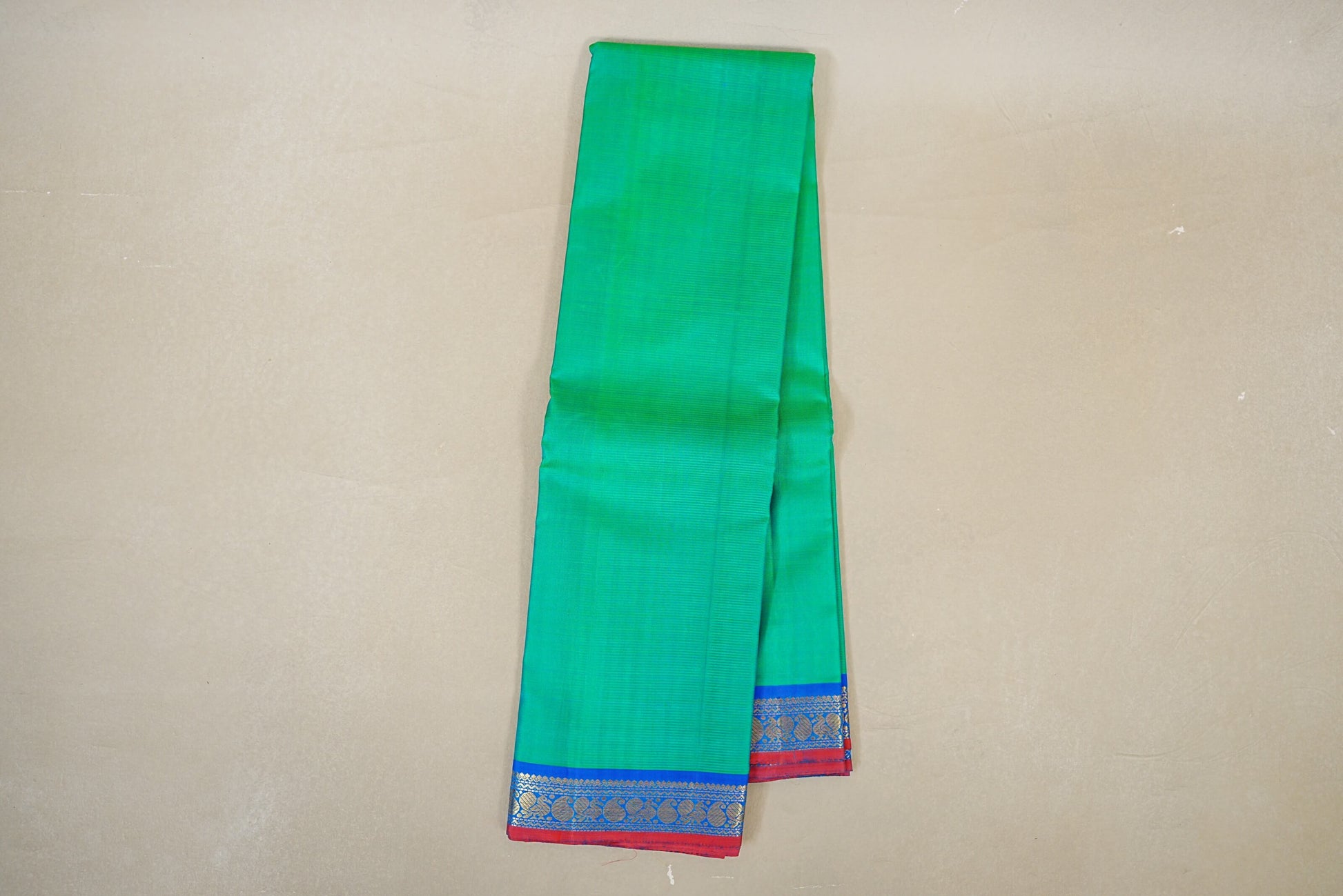 Dual Tone Green and Blue  Vintage Kanjivaram Silk Saree online