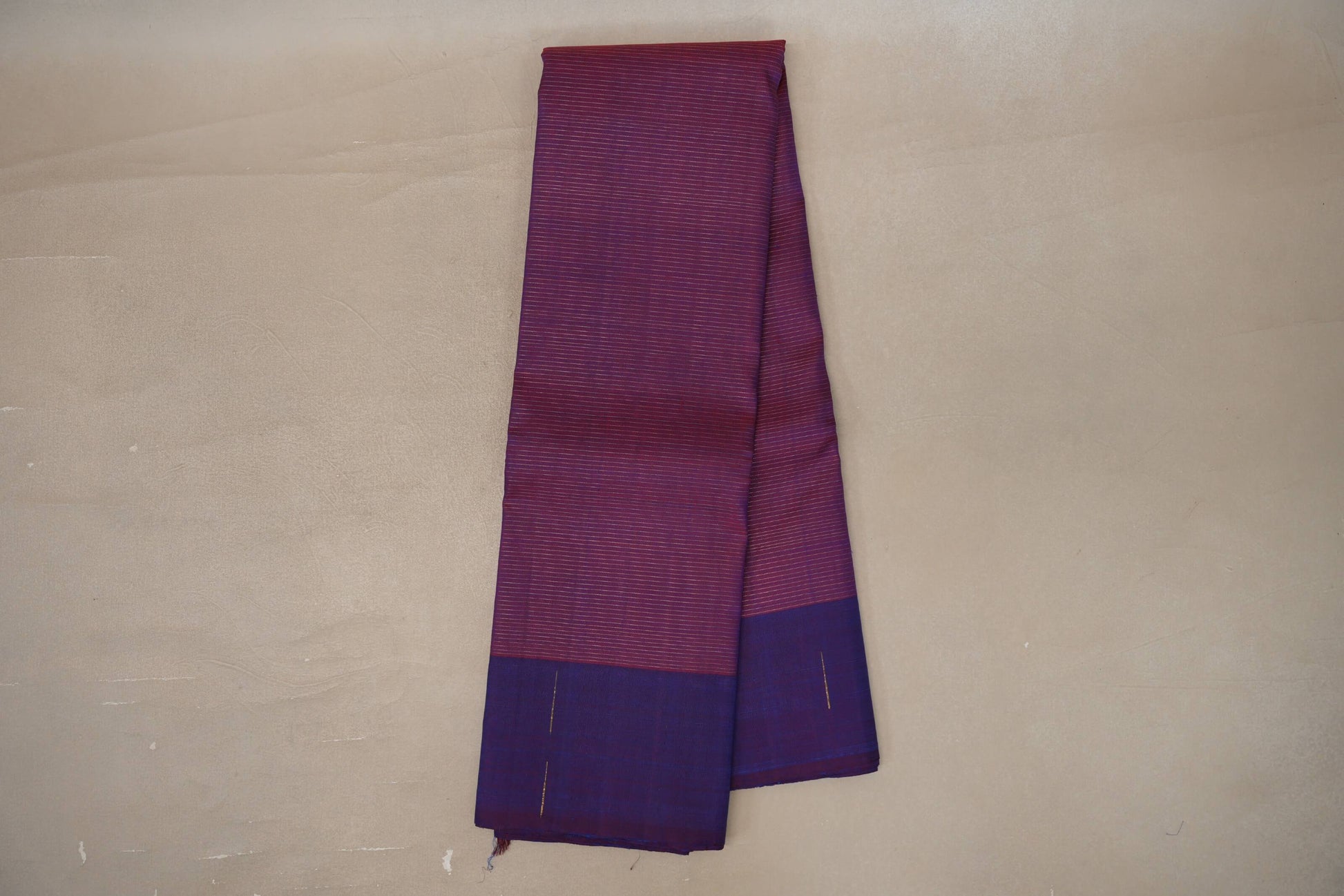 Online Dual Tone of Red & Blue Plant Based Kanjivaram Silk Saree