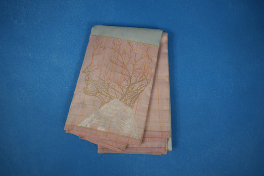 Grey vintage kanjivaram silk saree