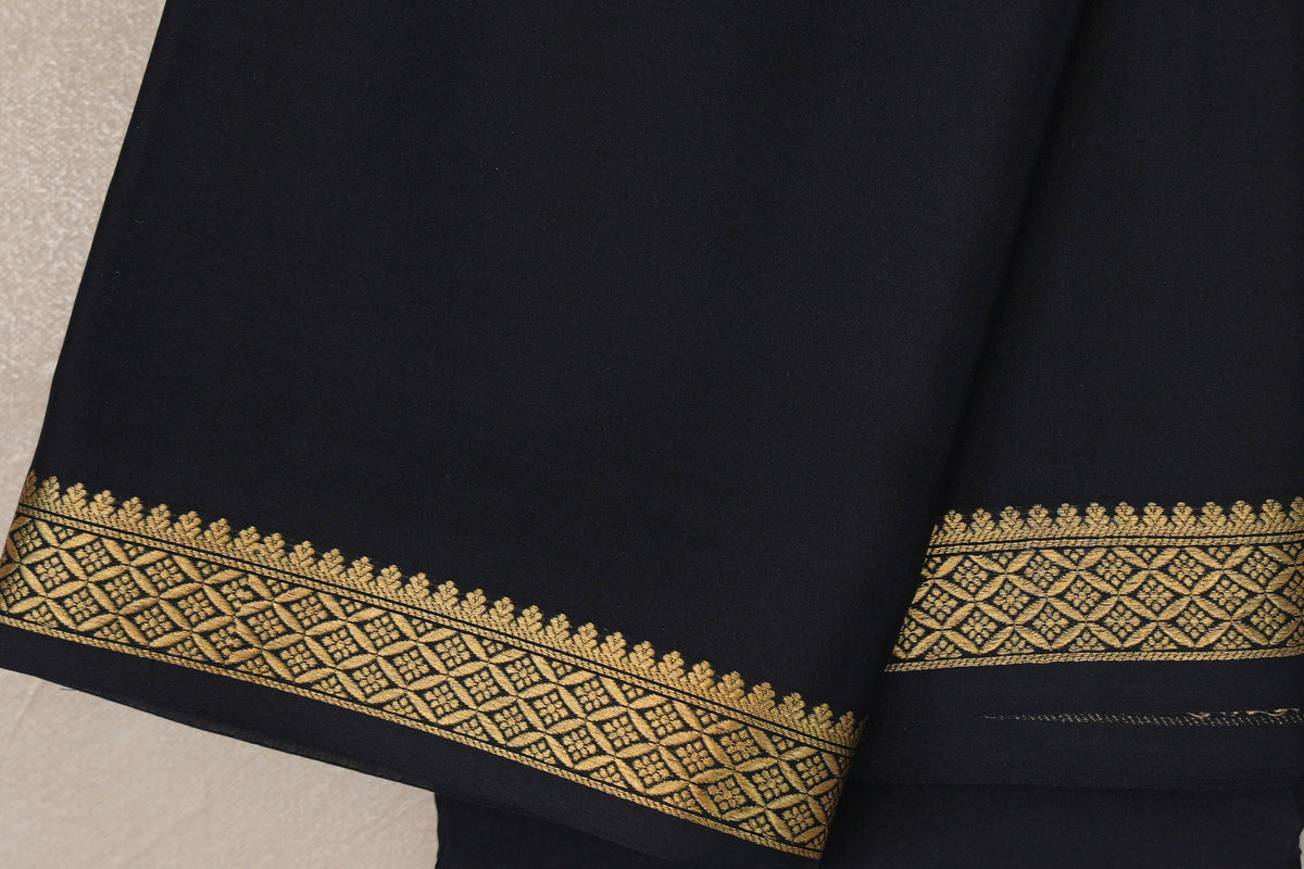 Black Mysore Silk Saree border