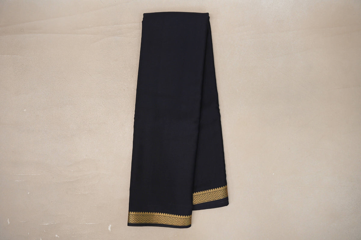 Online Black Mysore Silk Saree