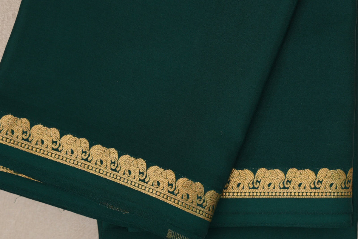 Dark Green Mysore Silk Saree border