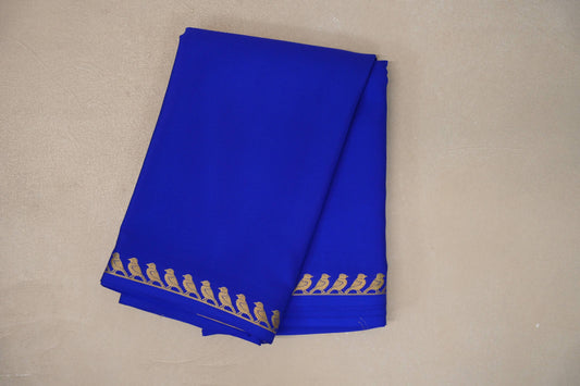 Dark Royal Blue Mysore Silk Saree