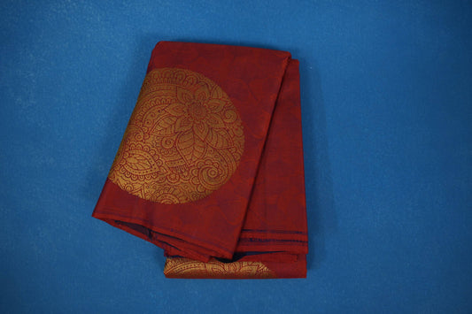 Crimson red vintage kanjivaram silk saree
