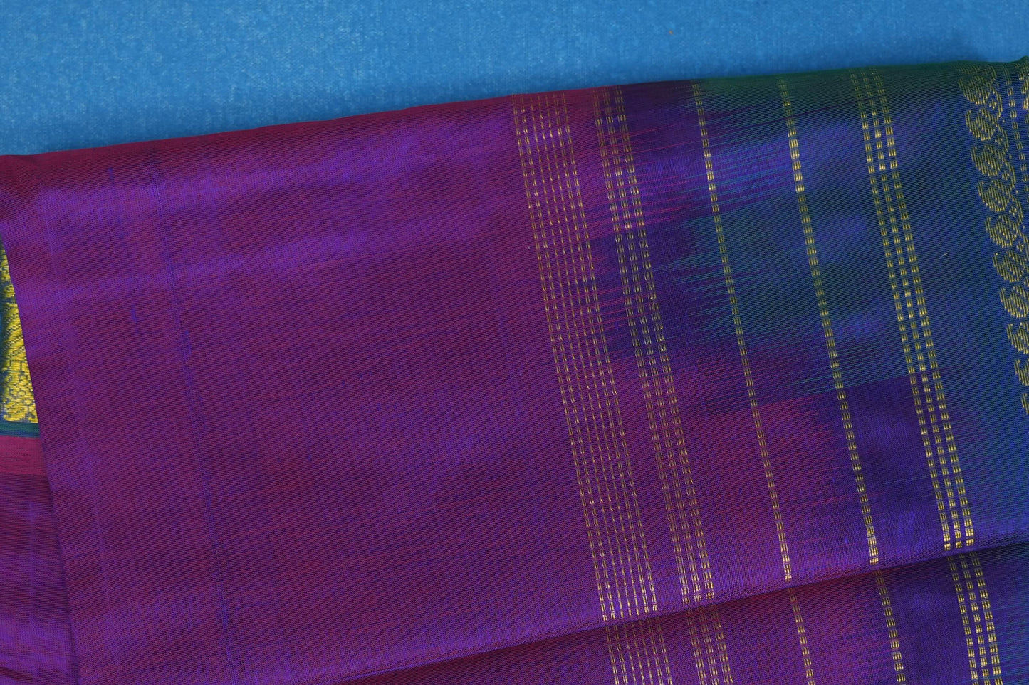 Plain vintage silk cotton saree