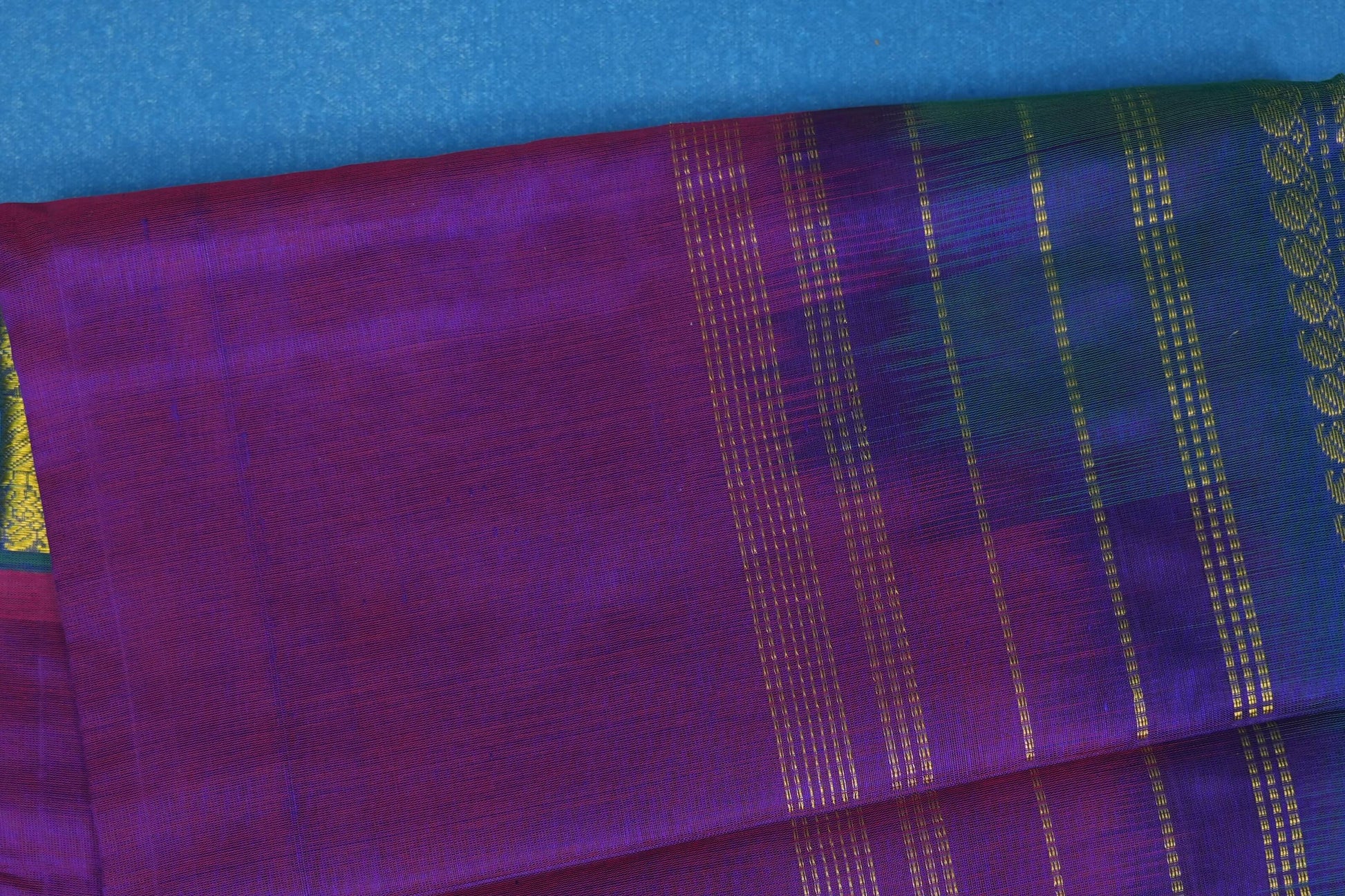 Plain vintage silk cotton saree