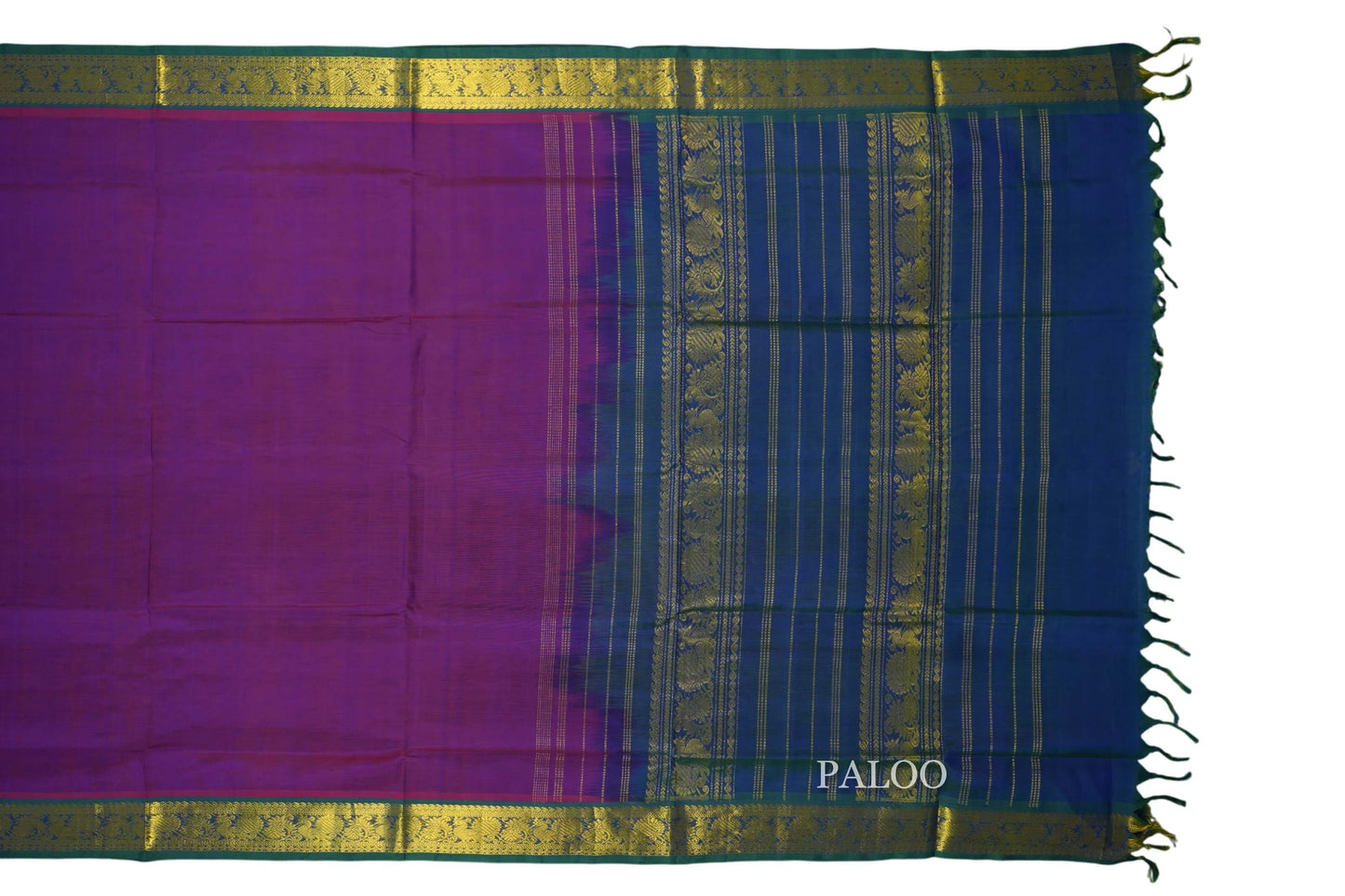 vintage silk cotton saree paloo