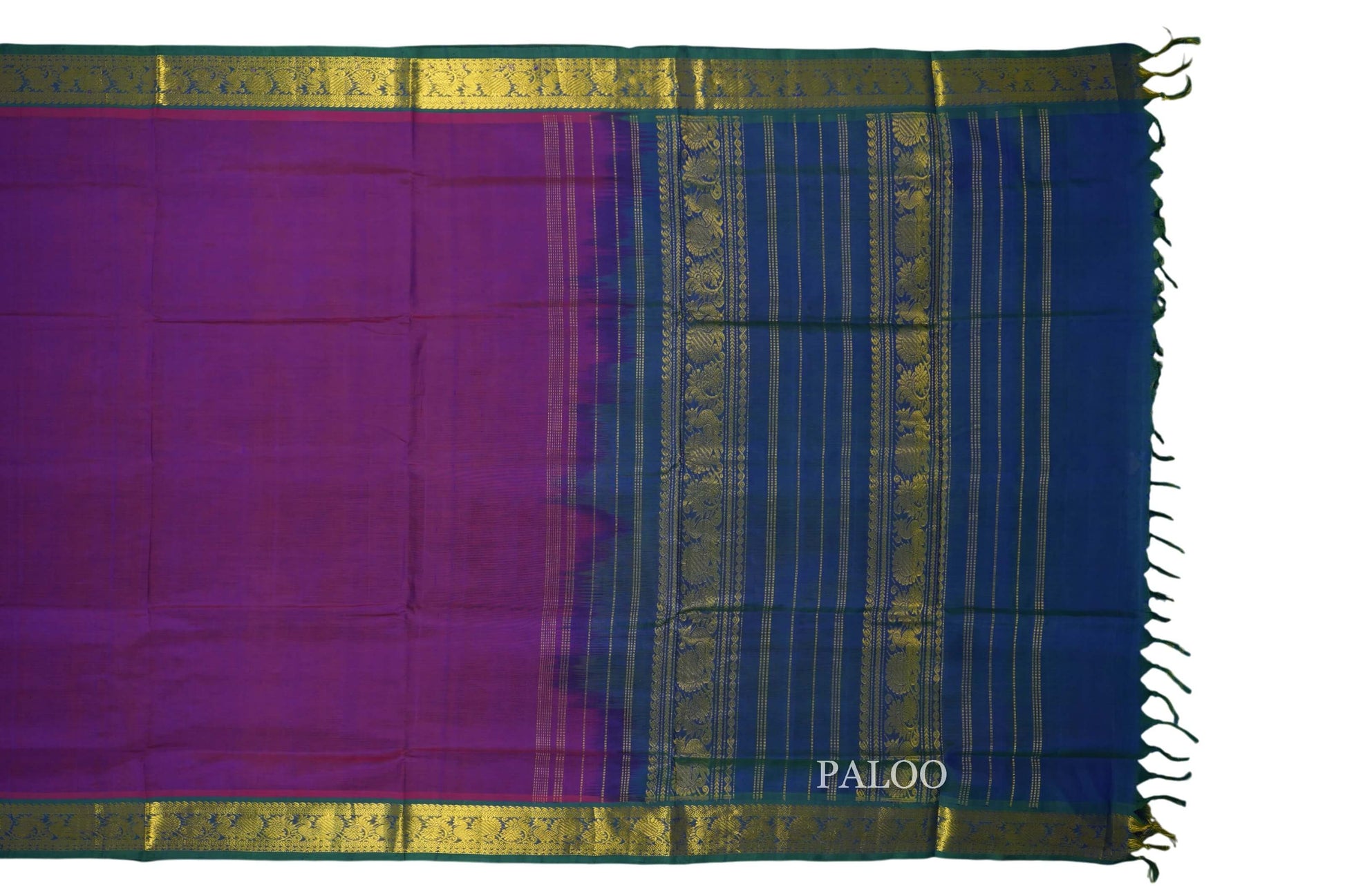vintage silk cotton saree paloo