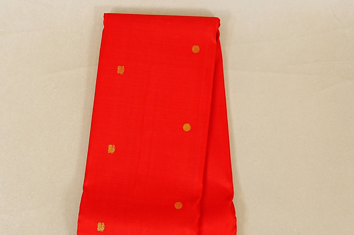 Bright Red with bottle Green Vintage Kanjivaram Silk Saree body zoom
