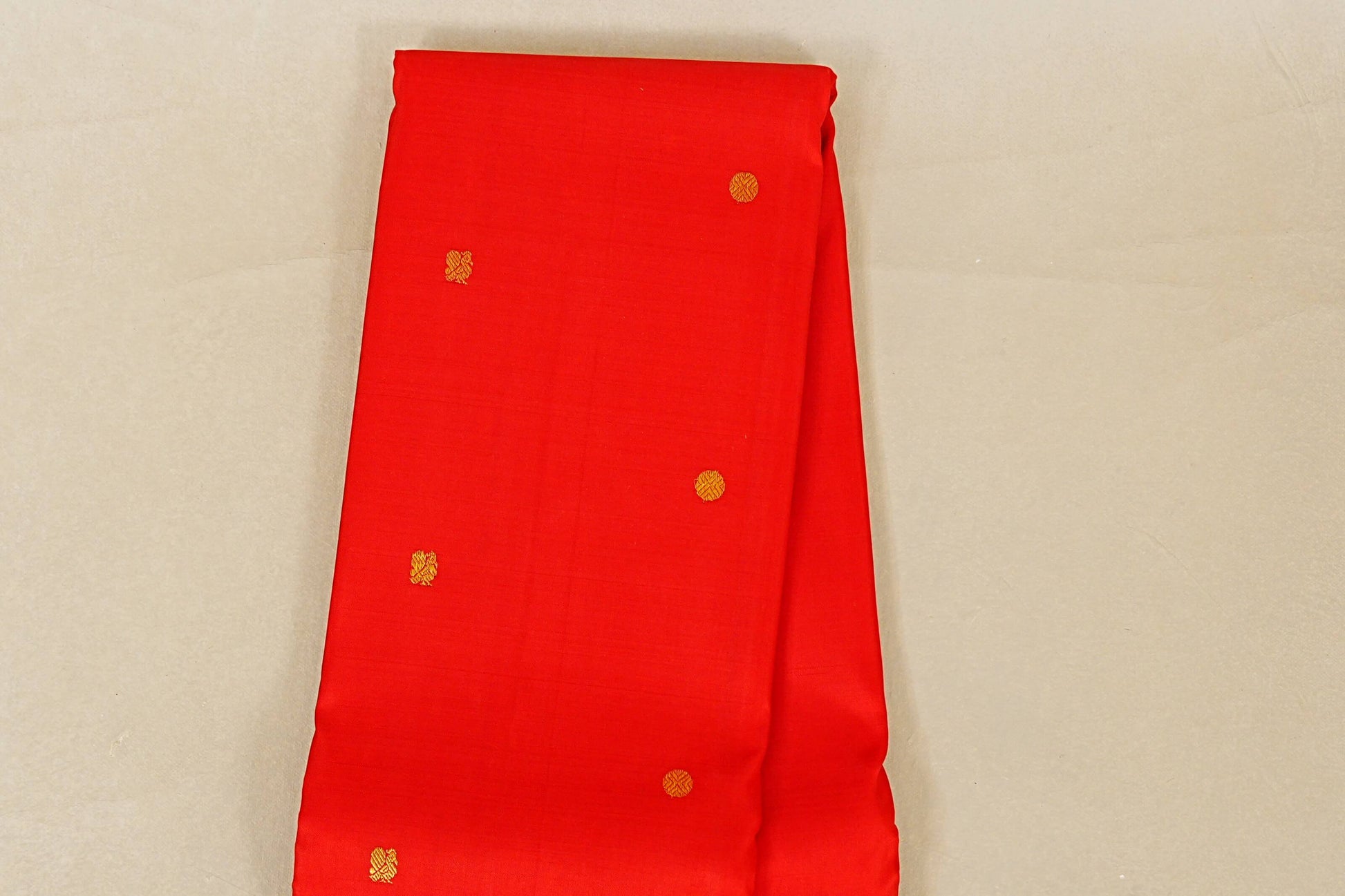 Bright Red with bottle Green Vintage Kanjivaram Silk Saree body zoom