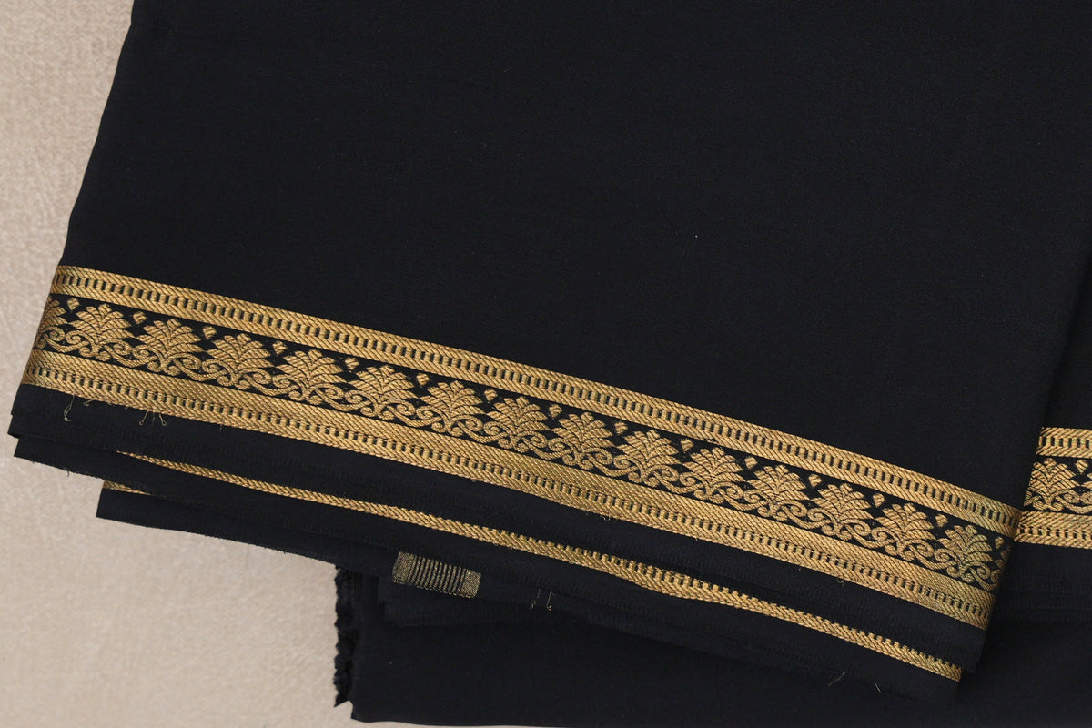 Black CSG Mysore Silk Saree border
