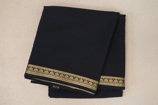 Black CSG Mysore Silk Saree