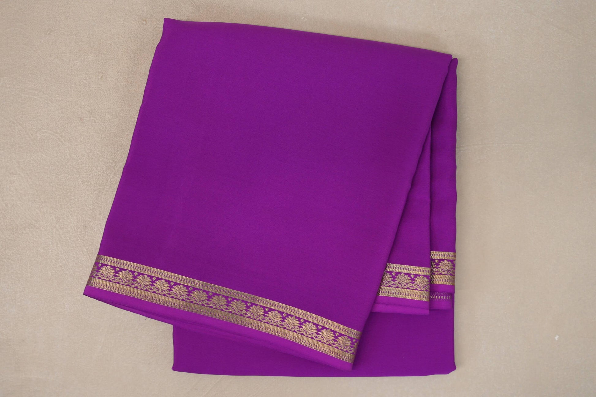 Magenta Purple CSG Mysore Silk Saree