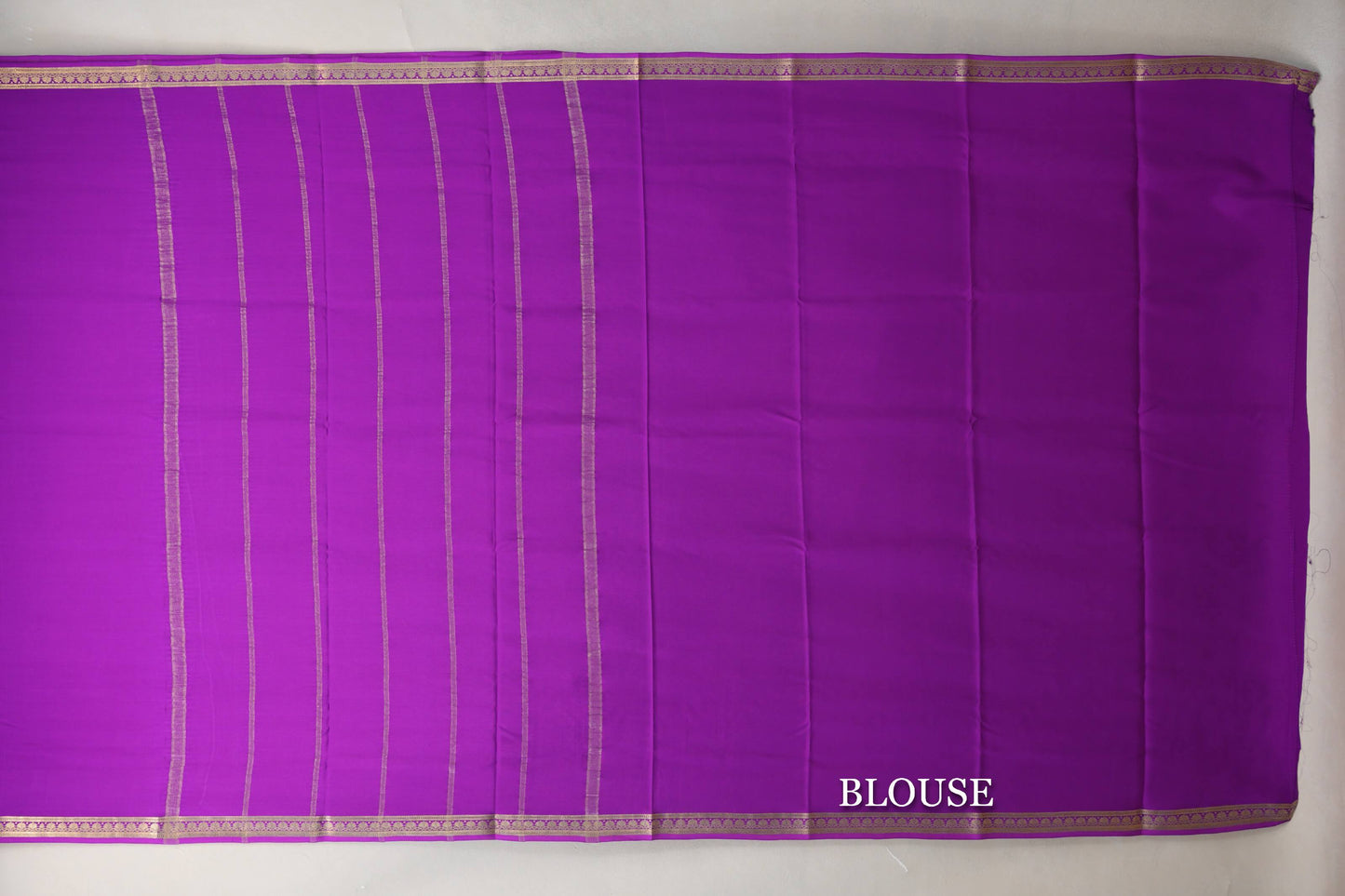 Magenta Purple CSG Mysore Silk Saree blouse