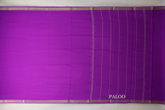 Magenta Purple CSG Mysore Silk Saree paloo
