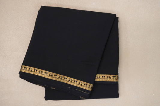 Black CSG Mysore Silk Saree