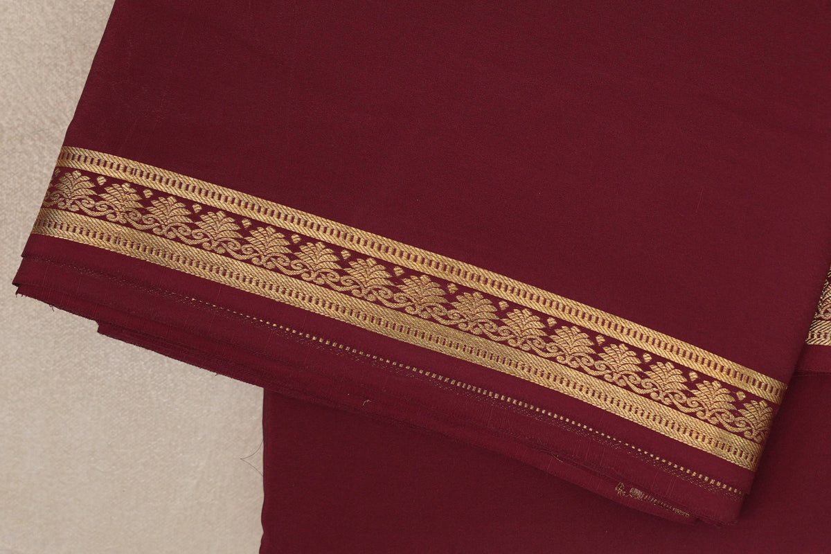 Deep Maroon CSG Mysore Silk Saree border