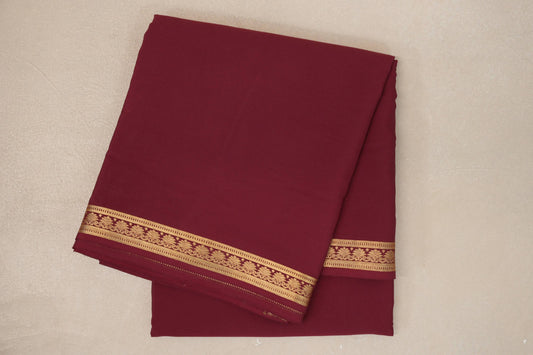 Deep Maroon CSG Mysore Silk Saree