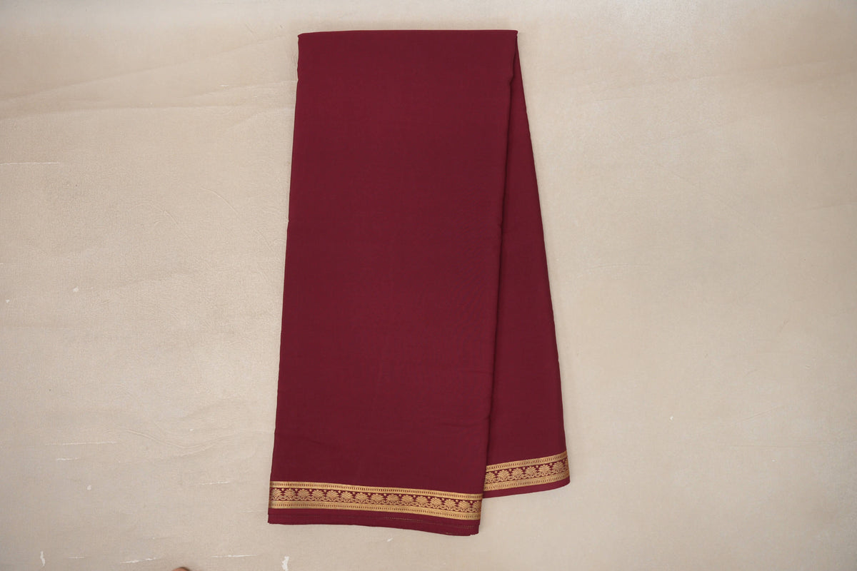 Online Deep Maroon CSG Mysore Silk Saree