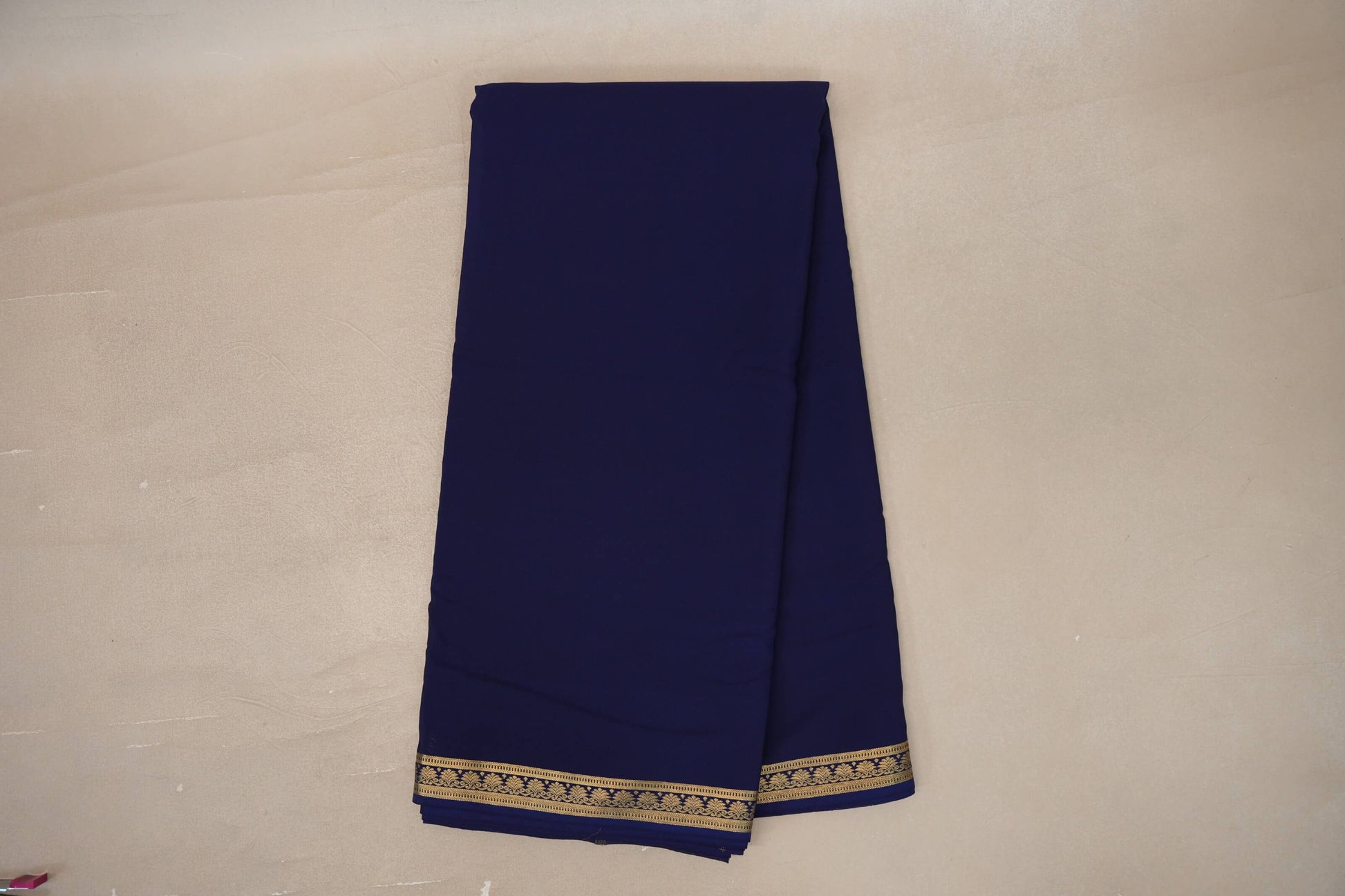 Online Navy Blue CSG Mysore Silk Saree