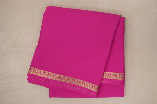 Bright Pink CSG Mysore Silk Saree