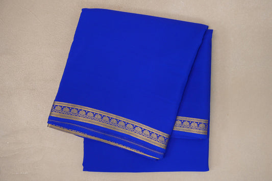Dark Royal Blue CSG Mysore Silk Saree 