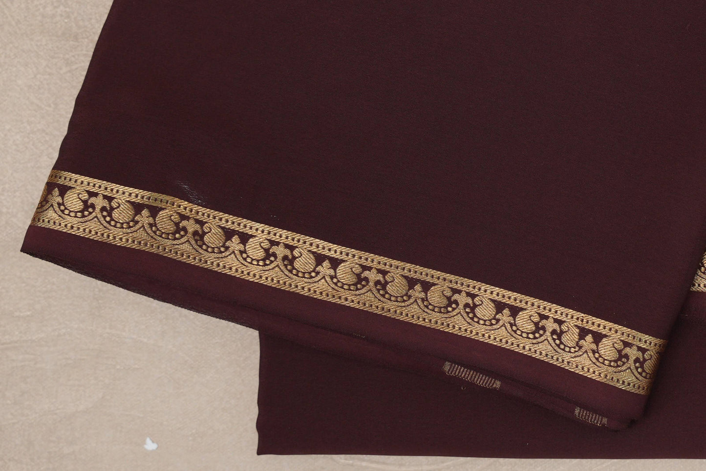 Coffee Brown CSG Mysore Silk Saree border