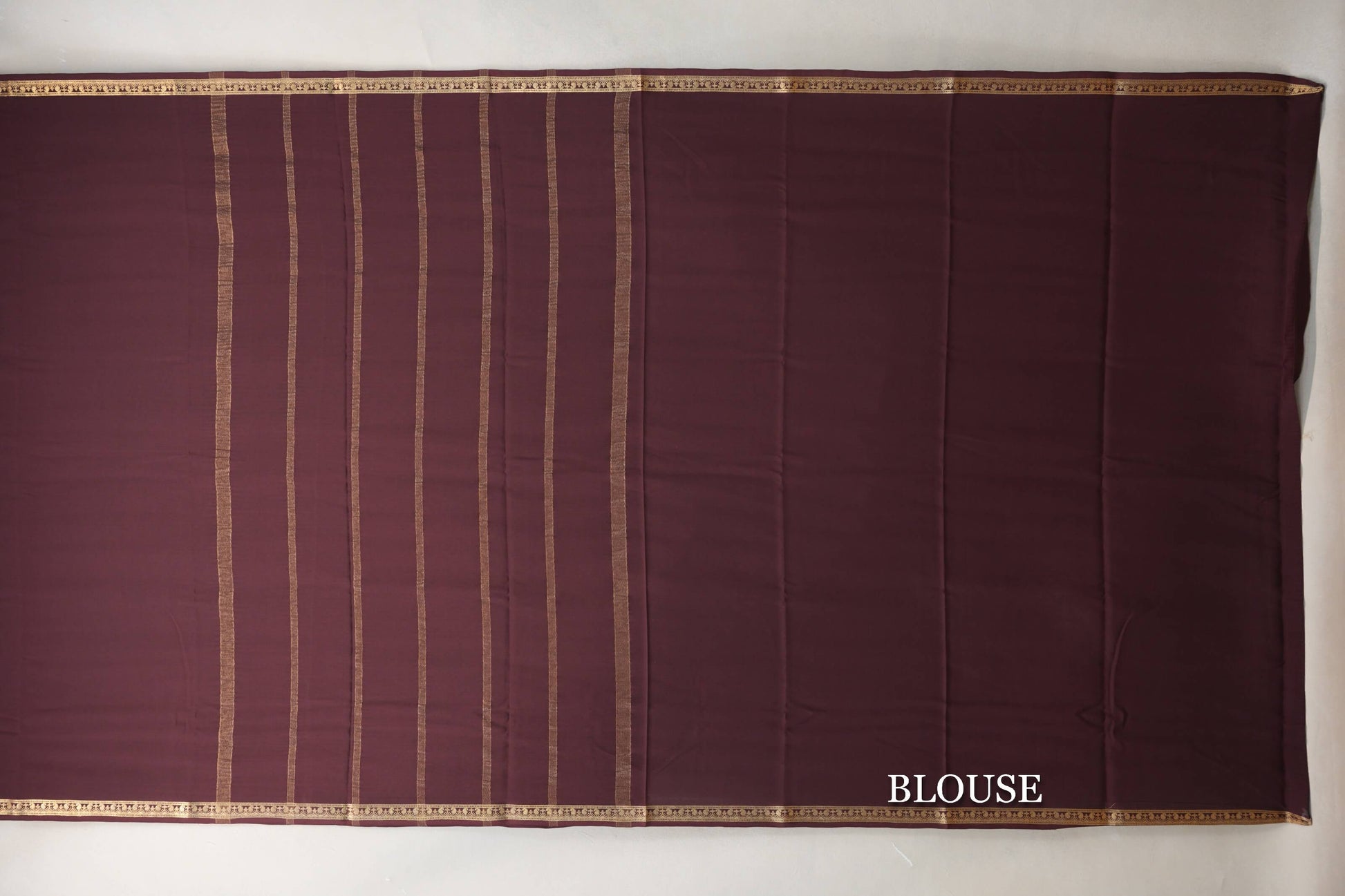 Coffee Brown CSG Mysore Silk Saree blouse