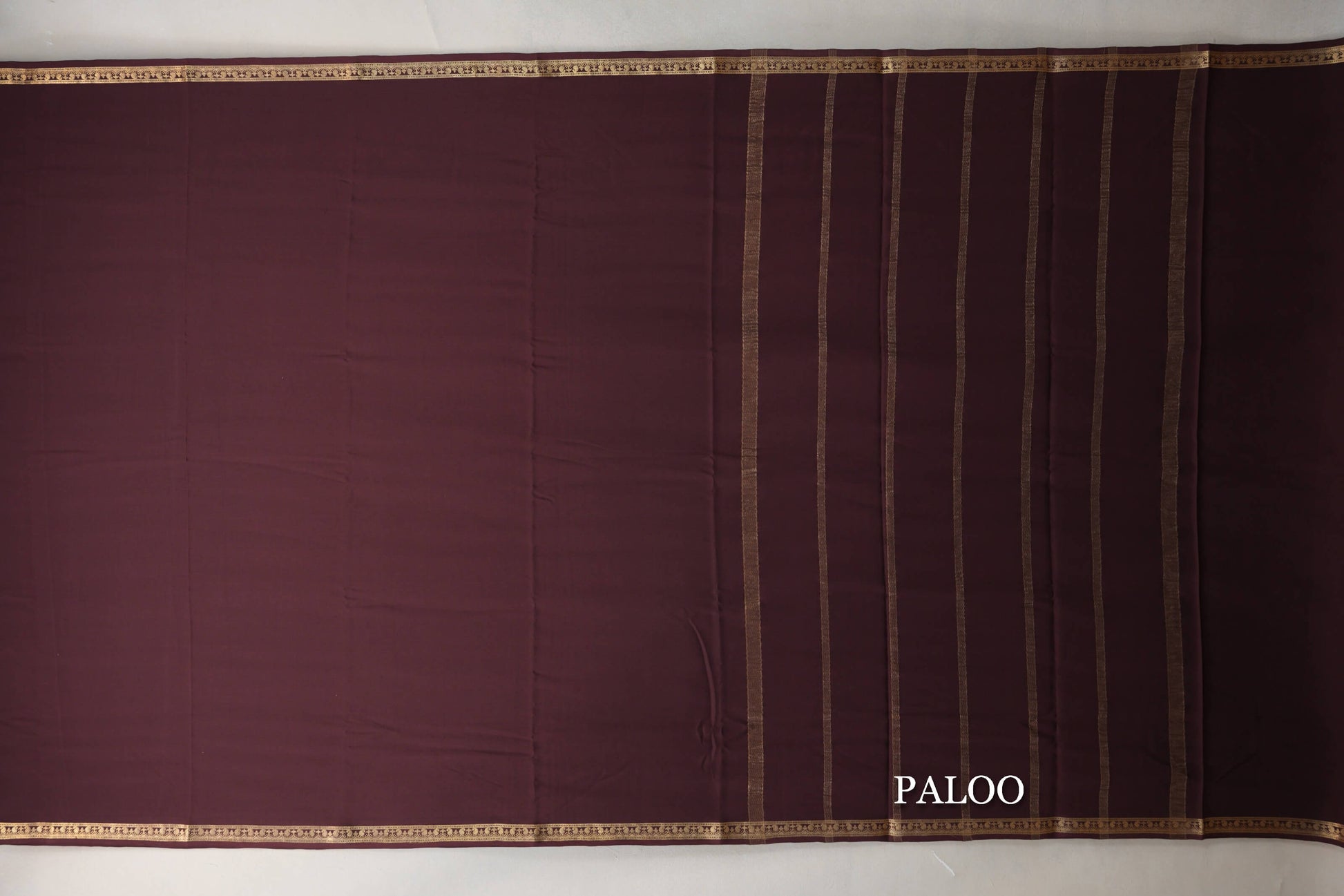Coffee Brown CSG Mysore Silk Saree paloo