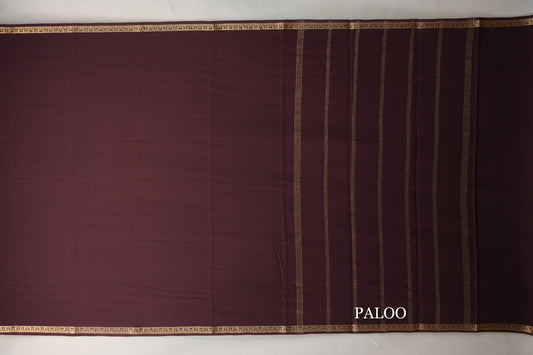 Coffee Brown CSG Mysore Silk Saree paloo